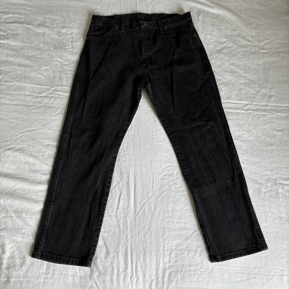 Wrangler Mens BLACK Jeans Tag 36x30 Western Denim Pants 1013MWZWK Cowboy